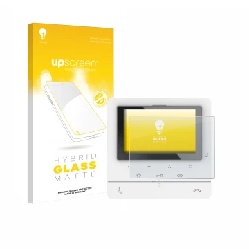 Face avant d’un emballage produit avec le logo de la marque upscreen. À côté, l’appareil Biticino 344672 est représenté avec l