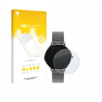 Face avant d’un emballage produit avec le logo de la marque upscreen. À côté, l’appareil Pireware Amory 5 est représenté avec 