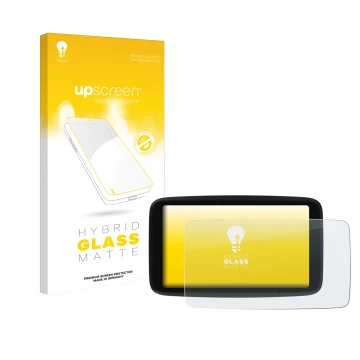 Face avant d’un emballage produit avec le logo de la marque upscreen. À côté, l’appareil TomTom Go Navigator 6 (2ème génératio