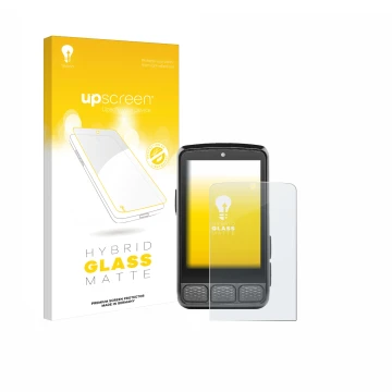 Face avant d’un emballage produit avec le logo de la marque upscreen. À côté, l’appareil Wahoo Elemnt Roam 3 est représenté av