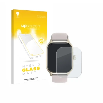 Face avant d’un emballage produit avec le logo de la marque upscreen. À côté, l’appareil LAOYABB QS07 2.01