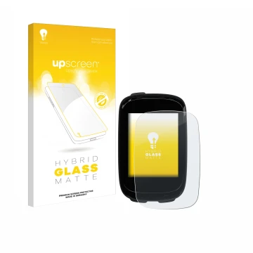 Face avant d’un emballage produit avec le logo de la marque upscreen. À côté, l’appareil Decathlon Van Rysel GPS 500 est repré