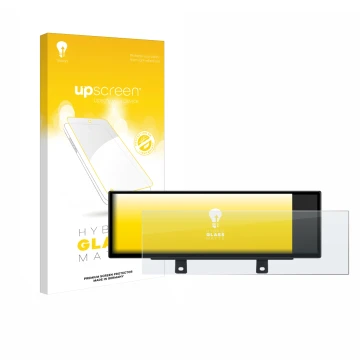 Face avant d’un emballage produit avec le logo de la marque upscreen. À côté, l’appareil Xtrons QLB42THNBR est représenté avec