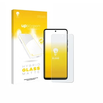 Face avant d’un emballage produit avec le logo de la marque upscreen. À côté, l’appareil Motorola Moto G56 est représenté avec