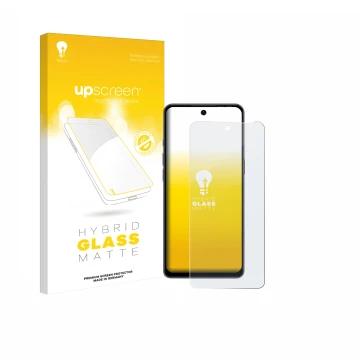 Face avant d’un emballage produit avec le logo de la marque upscreen. À côté, l’appareil Ulefone Note 18 Pro est représenté av