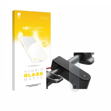 Face avant d’un emballage produit avec le logo de la marque upscreen. À côté, l’appareil Xiaomi Electric Scooter 4 est représe