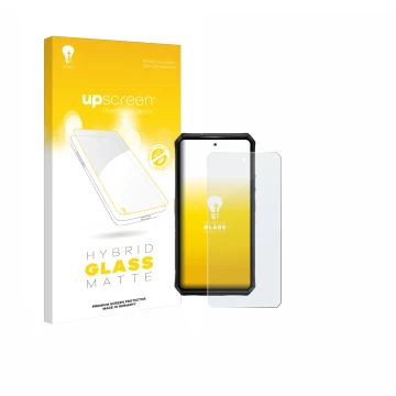 Face avant d’un emballage produit avec le logo de la marque upscreen. À côté, l’appareil Ulefone Armor 28 Pro est représenté a