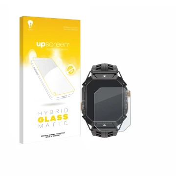 Face avant d’un emballage produit avec le logo de la marque upscreen. À côté, l’appareil Oukitel BT80 est représenté avec la p