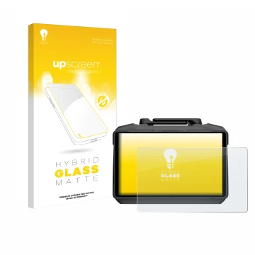 Face avant d’un emballage produit avec le logo de la marque upscreen. À côté, l’appareil DJI RC Pro 2 est représenté avec la p