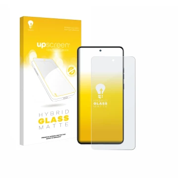 Face avant d’un emballage produit avec le logo de la marque upscreen. À côté, l’appareil Motorola Moto G86 est représenté avec