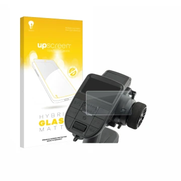 Face avant d’un emballage produit avec le logo de la marque upscreen. À côté, l’appareil Radiomaster MT12 est représenté avec 