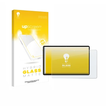 Face avant d’un emballage produit avec le logo de la marque upscreen. À côté, l’appareil Oppo Pad SE est représenté avec la pr