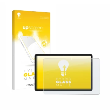 Face avant d’un emballage produit avec le logo de la marque upscreen. À côté, l’appareil Tabwee T20 10.1