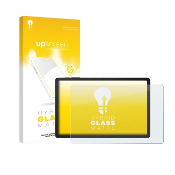 Face avant d’un emballage produit avec le logo de la marque upscreen. À côté, l’appareil Doogee Tab G6 Plus est représenté ave