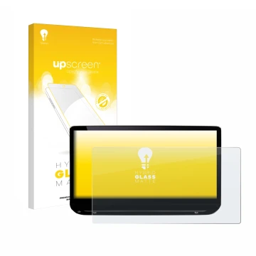 Face avant d’un emballage produit avec le logo de la marque upscreen. À côté, l’appareil Skoda Octavia Combi Selection 13