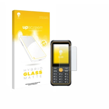 Face avant d’un emballage produit avec le logo de la marque upscreen. À côté, l’appareil Ulefone Armor Mini 4 est représenté a