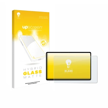 Face avant d’un emballage produit avec le logo de la marque upscreen. À côté, l’appareil OnePlus Pad Lite est représenté avec 