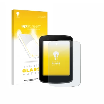 Face avant d’un emballage produit avec le logo de la marque upscreen. À côté, l’appareil Bryton Rider 650 est représenté avec 
