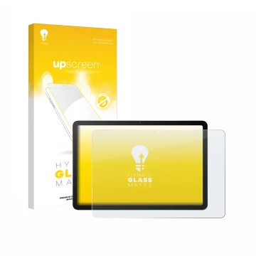 Face avant d’un emballage produit avec le logo de la marque upscreen. À côté, l’appareil Wacom MovinkPad 11 est représenté ave
