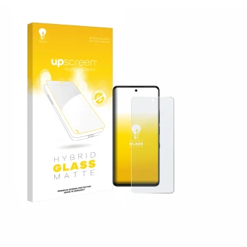 Face avant d’un emballage produit avec le logo de la marque upscreen. À côté, l’appareil TCL 50 Pro NXTPaper 5G est représenté