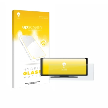Face avant d’un emballage produit avec le logo de la marque upscreen. À côté, l’appareil Carpuride V92 10.26