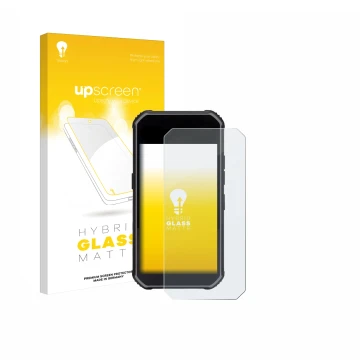Face avant d’un emballage produit avec le logo de la marque upscreen. À côté, l’appareil SkyCaddie Pro 5X est représenté avec 