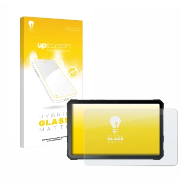 Face avant d’un emballage produit avec le logo de la marque upscreen. À côté, l’appareil Fossibot DT3 5G est représenté avec l