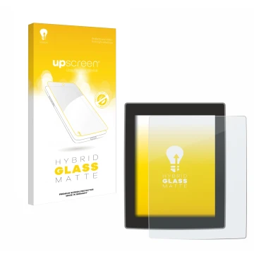 Face avant d’un emballage produit avec le logo de la marque upscreen. À côté, l’appareil Volvo XC90 11.2