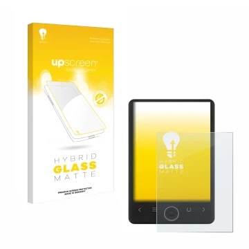 Face avant d’un emballage produit avec le logo de la marque upscreen. À côté, l’appareil SPC Light 2 est représenté avec la pr