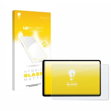 Face avant d’un emballage produit avec le logo de la marque upscreen. À côté, l’appareil Acepad HIGH Tablet 12