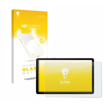 Face avant d’un emballage produit avec le logo de la marque upscreen. À côté, l’appareil Samsung Galaxy Tab S10 Lite est repré