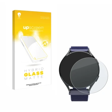 Face avant d’un emballage produit avec le logo de la marque upscreen. À côté, l’appareil Patronus Notfalluhr (41.5 mm) est rep