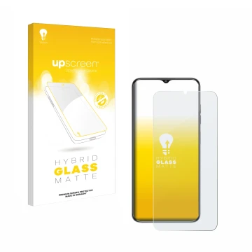 Face avant d’un emballage produit avec le logo de la marque upscreen. À côté, l’appareil Oukitel C1 est représenté avec la pro