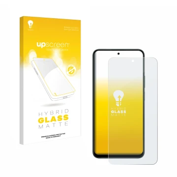 Face avant d’un emballage produit avec le logo de la marque upscreen. À côté, l’appareil Honor X7d 5G est représenté avec la p