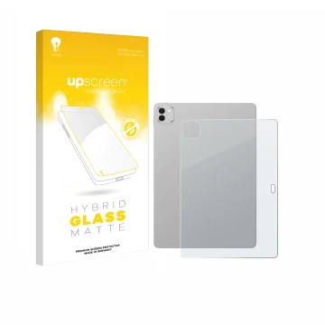 Face avant d’un emballage produit avec le logo de la marque upscreen. À côté, l’appareil Honor Magicpad 3 (Arrière) est représ