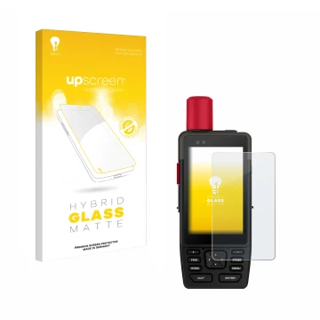 Face avant d’un emballage produit avec le logo de la marque upscreen. À côté, l’appareil Garmin GPSMAP H1i Plus est représenté