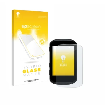 Face avant d’un emballage produit avec le logo de la marque upscreen. À côté, l’appareil Garmin Edge 550 est représenté avec l