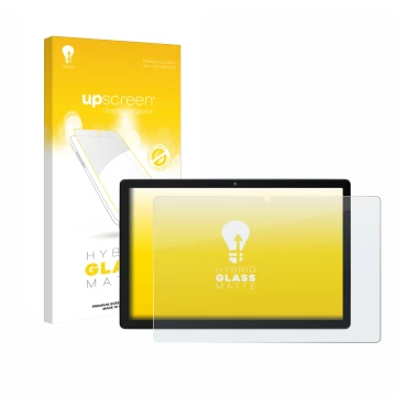 Face avant d’un emballage produit avec le logo de la marque upscreen. À côté, l’appareil Yicty MB1001 10.1
