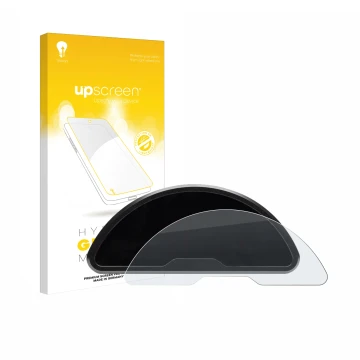 Face avant d’un emballage produit avec le logo de la marque upscreen. À côté, l’appareil motogadget motoscope pro est représen