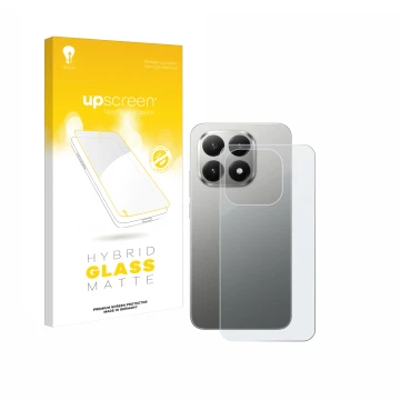 Face avant d’un emballage produit avec le logo de la marque upscreen. À côté, l’appareil Xiaomi 15T (Arrière) est représenté a