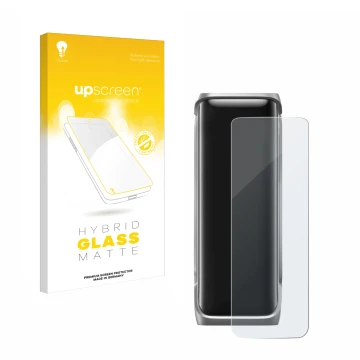 Face avant d’un emballage produit avec le logo de la marque upscreen. À côté, l’appareil EcoFlow Rapid Pro X est représenté av