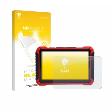 Face avant d’un emballage produit avec le logo de la marque upscreen. À côté, l’appareil Launch X-431 Pad IX est représenté av