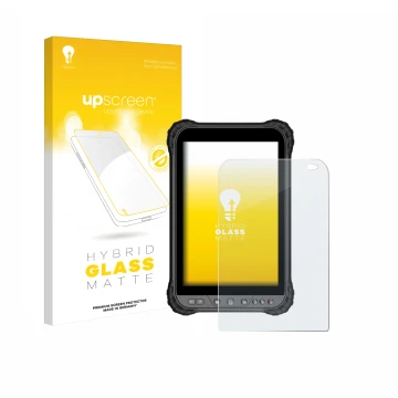 Face avant d’un emballage produit avec le logo de la marque upscreen. À côté, l’appareil Zoomsmart A8004 Series est représenté