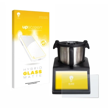 Face avant d’un emballage produit avec le logo de la marque upscreen. À côté, l’appareil Ufesa TotalChef RK10 est représenté a