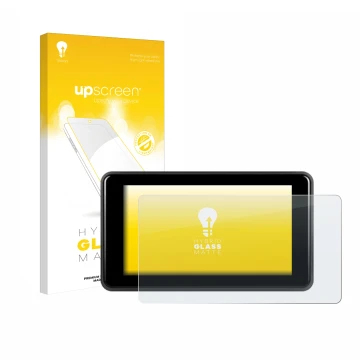 Face avant d’un emballage produit avec le logo de la marque upscreen. À côté, l’appareil Vechtel Carplay 5