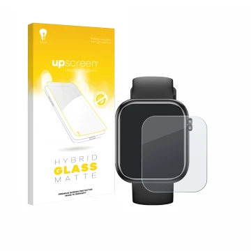 Face avant d’un emballage produit avec le logo de la marque upscreen. À côté, l’appareil RLQA G104 1.83