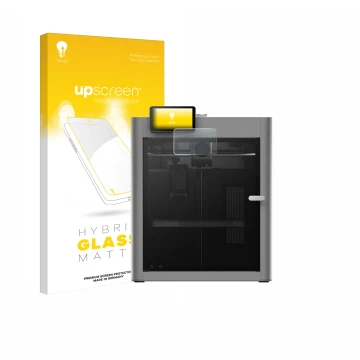 Face avant d’un emballage produit avec le logo de la marque upscreen. À côté, l’appareil Bambu Lab P2S 3D Printer est représen