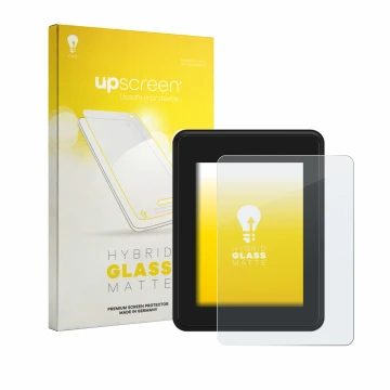 Face avant d’un emballage produit avec le logo de la marque upscreen. À côté, l’appareil Neodrives simplyDisplay est représent