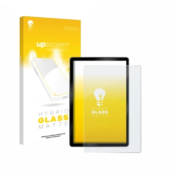 Face avant d’un emballage produit avec le logo de la marque upscreen. À côté, l’appareil Yicty C108 10.1