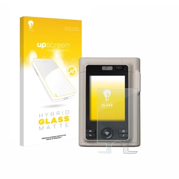 Face avant d’un emballage produit avec le logo de la marque upscreen. À côté, l’appareil Fujifilm Instax Mini LiPlay Plus est 